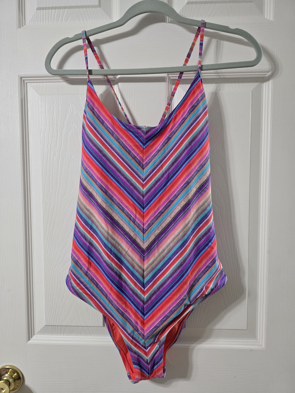 Womens' Multicolor Striped One-Piece Swimsuit